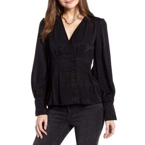 Something Navy Black Blouse New Without Tag